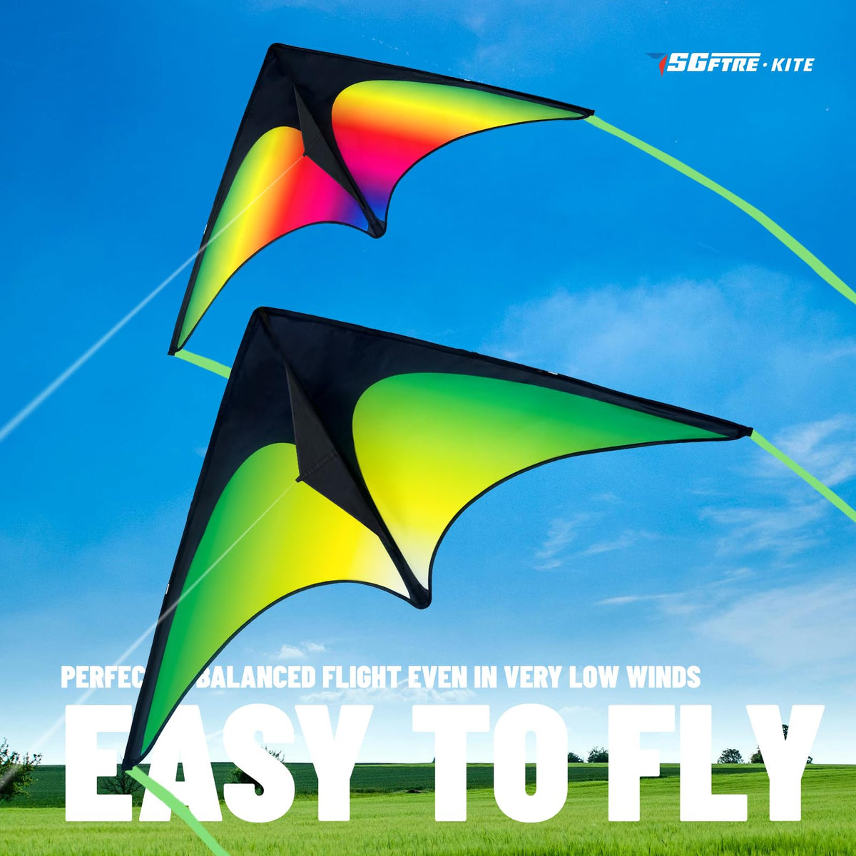 SGftre Delta Kite for beach and park fun beginner-friendly flight