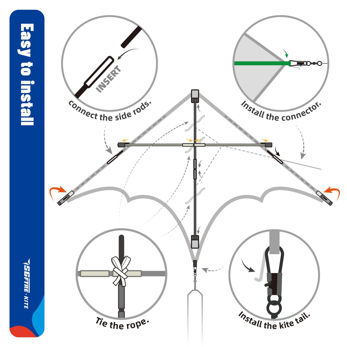 SGftre Delta Kite ideal for beach and park sessions