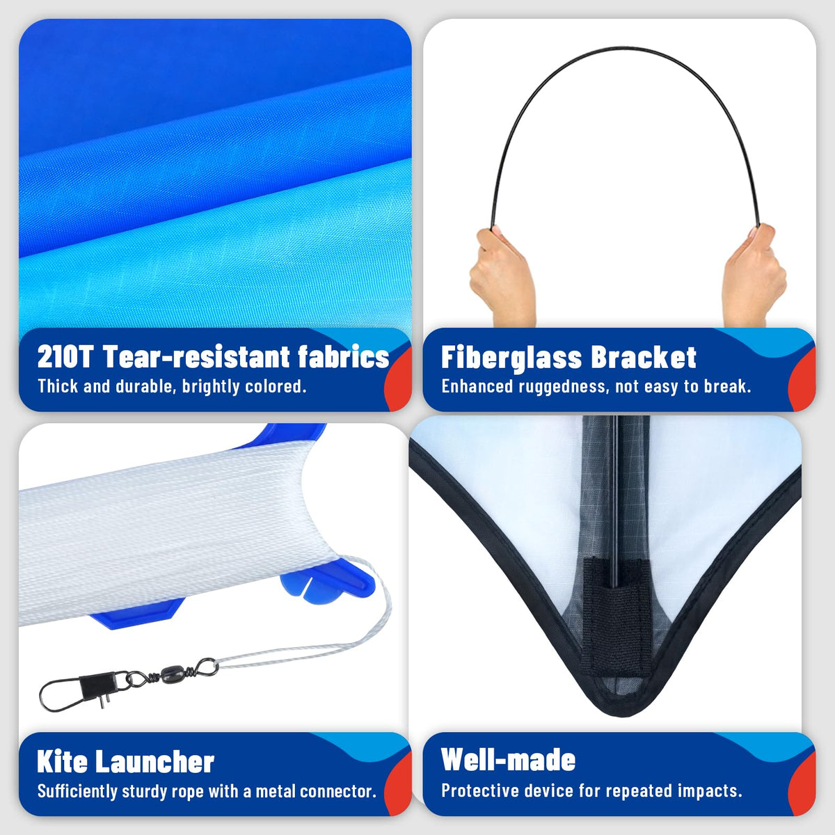 SGftre Delta Kite aerodynamic design for steady flights and easy control.