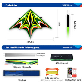 SGftre Delta Kite with vibrant colors, making outdoor outings lively.