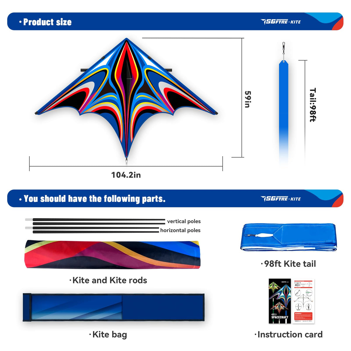 SGftre Delta Kite compact packaging for easy transport
