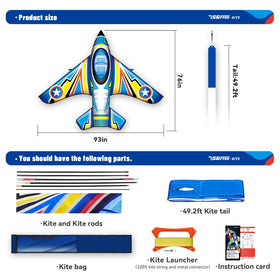Close-up of SGftre Delta Kite's durable fiberglass frame
