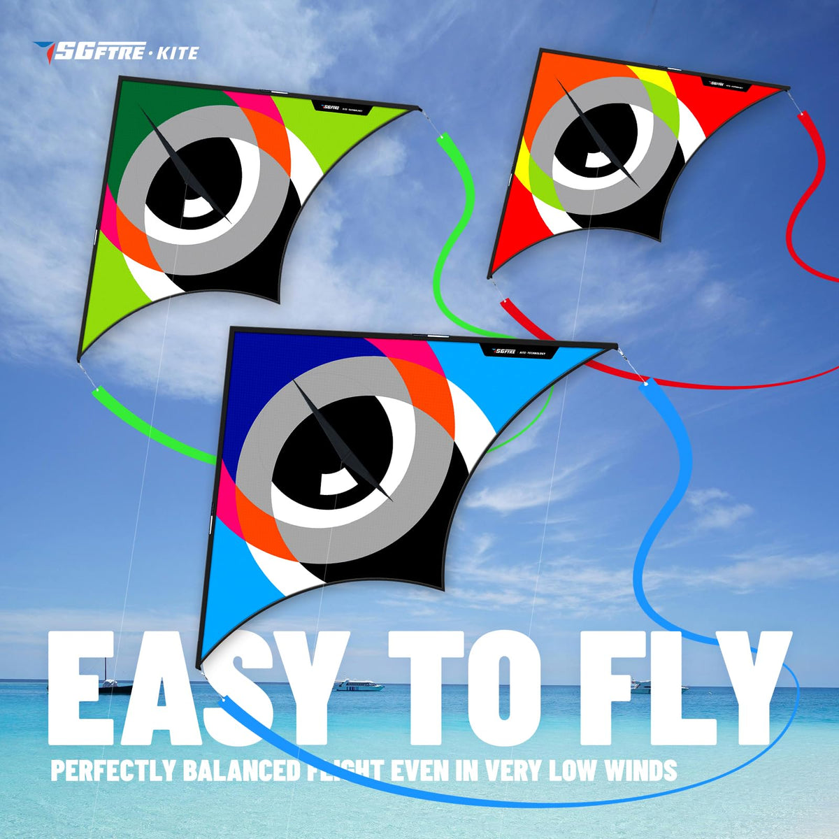 SGftre Delta Kite easy launch for beginners and families