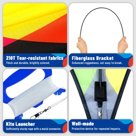 SGftre Delta Kite Green accents enhance stability during flight.