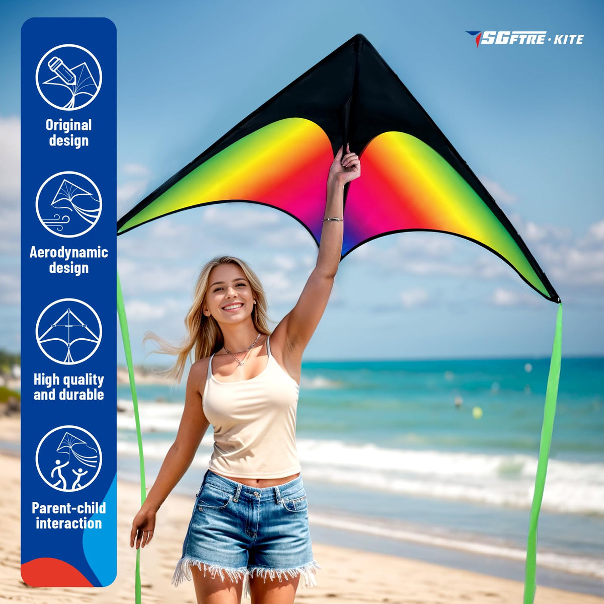 SGftre Delta Kite compact packaging for quick, mess-free setup