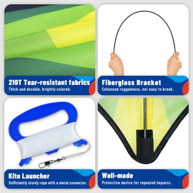 SGftre delta kite set uses durable materials for outdoor fun