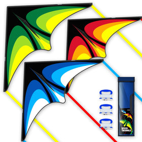 SGftre delta kite set ready for quick launches on the beach