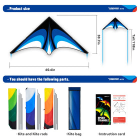 SGftre delta kite set ideal for parks and beaches with family