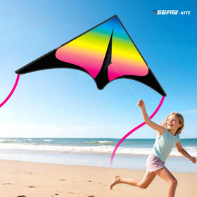 SGftre family flying kites outdoors, capturing joyful moments together.
