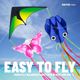 SGftre three-piece kite set simplifies setup for family outings.