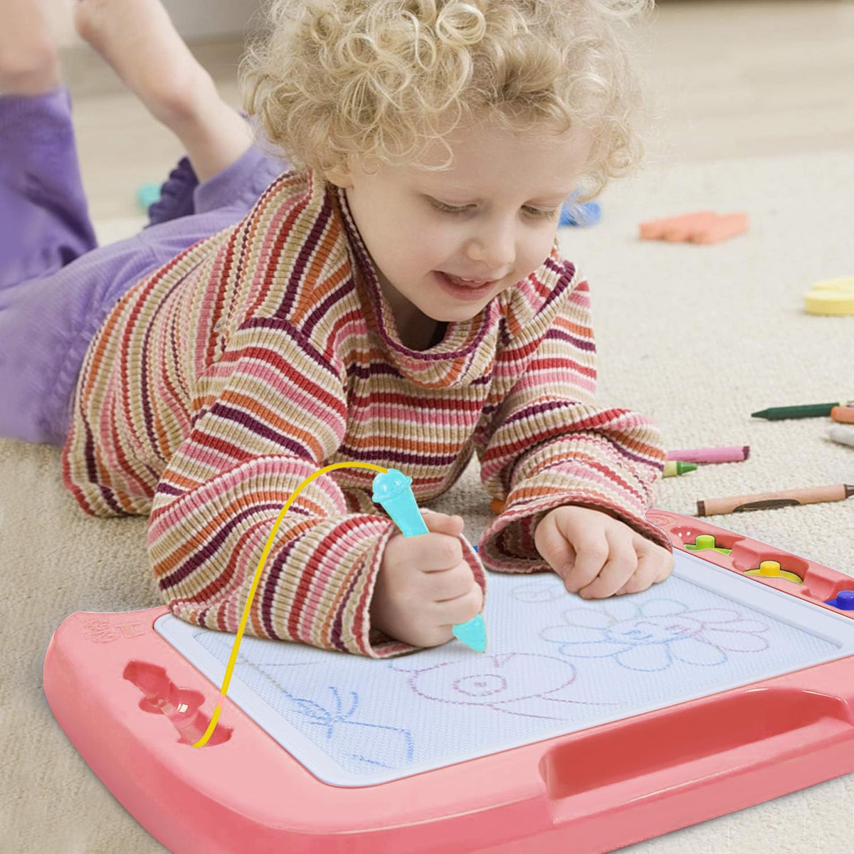 SGILE drawing board wipes clean easily for quick reuse after messes.
