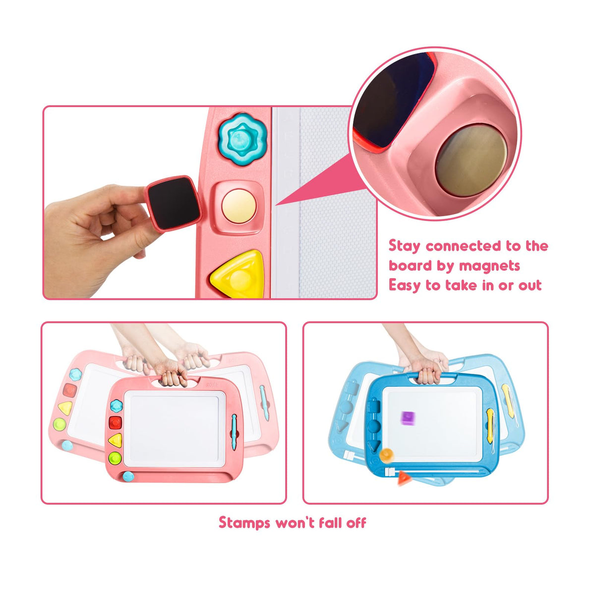 SGILE drawing board includes a large eraser for quick, smooth corrections.
