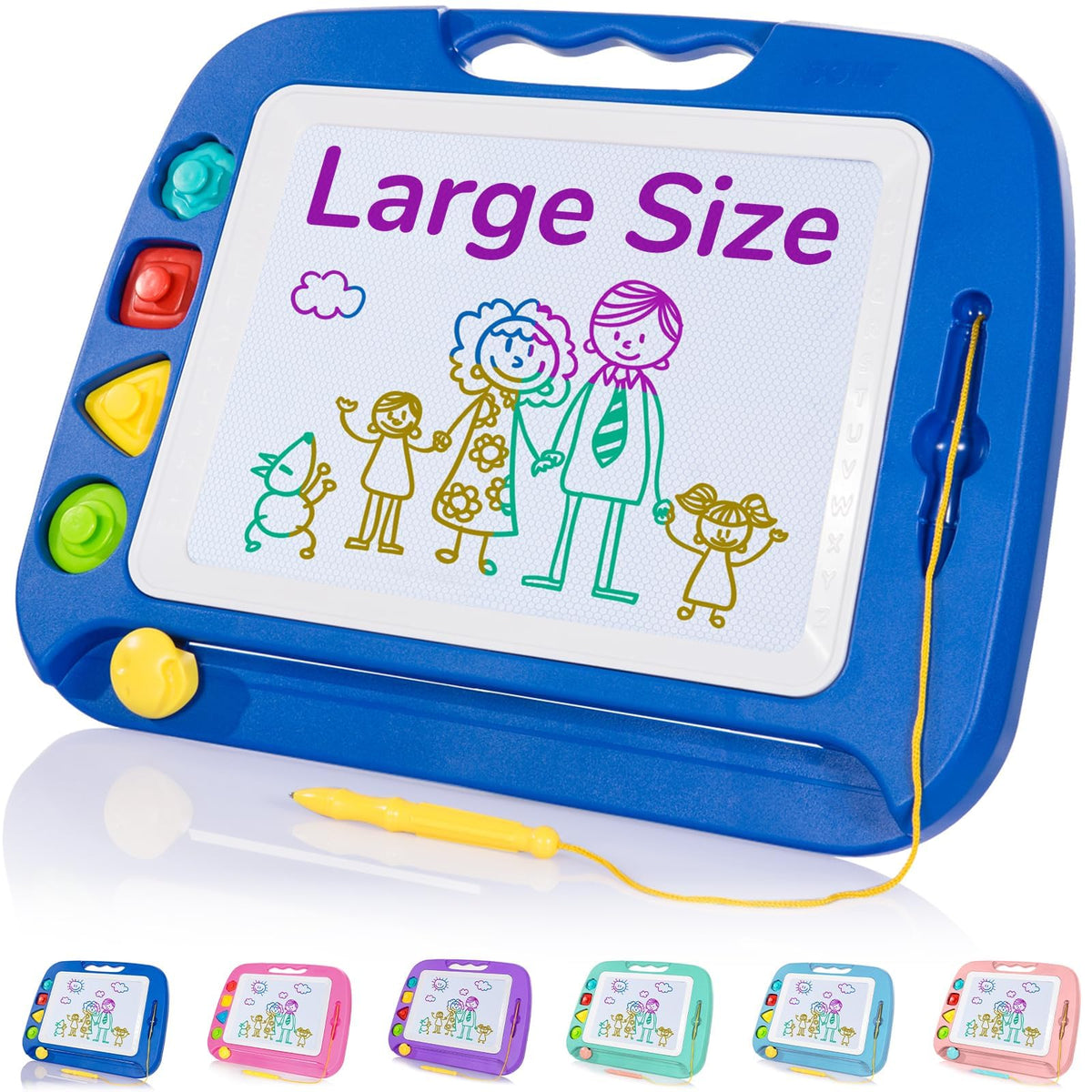 SGILE Toddler Drawing Board 16x13 blue offers a large space for creative play.