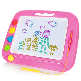 SGILE toddler drawing board with a 16x13 inch area for expansive doodling.