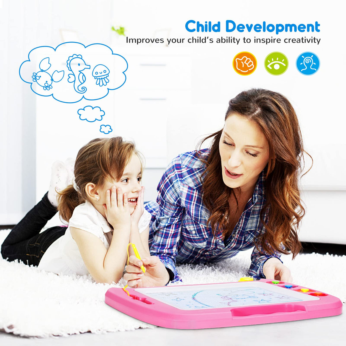 Safe non-BPA materials with rounded edges support gentle, worry-free play.