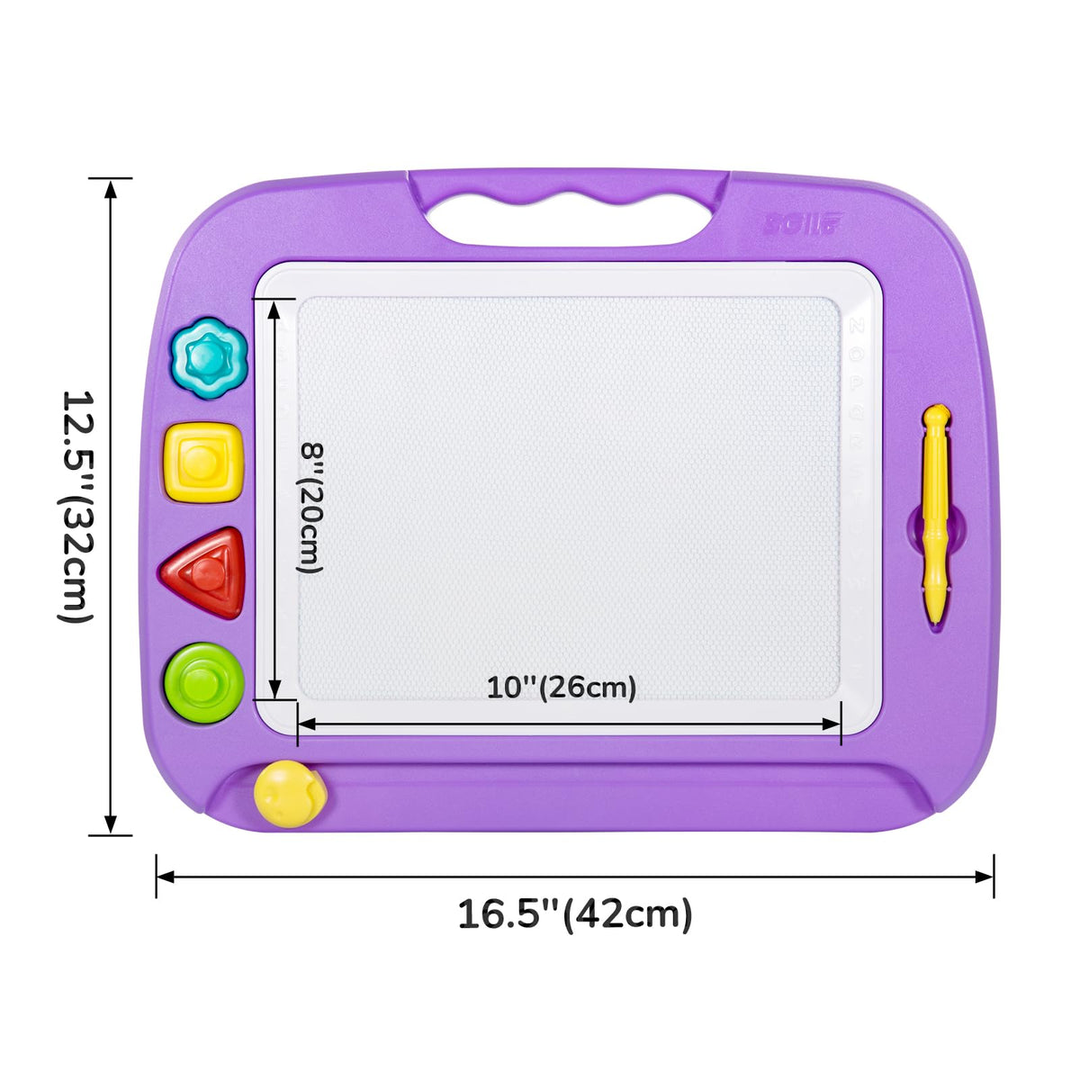 SGILE drawing board stamps magnetized stay attached during play for mess free creativity