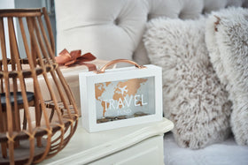 Generic Travel Fund suitcase-style design blends finance with decor.