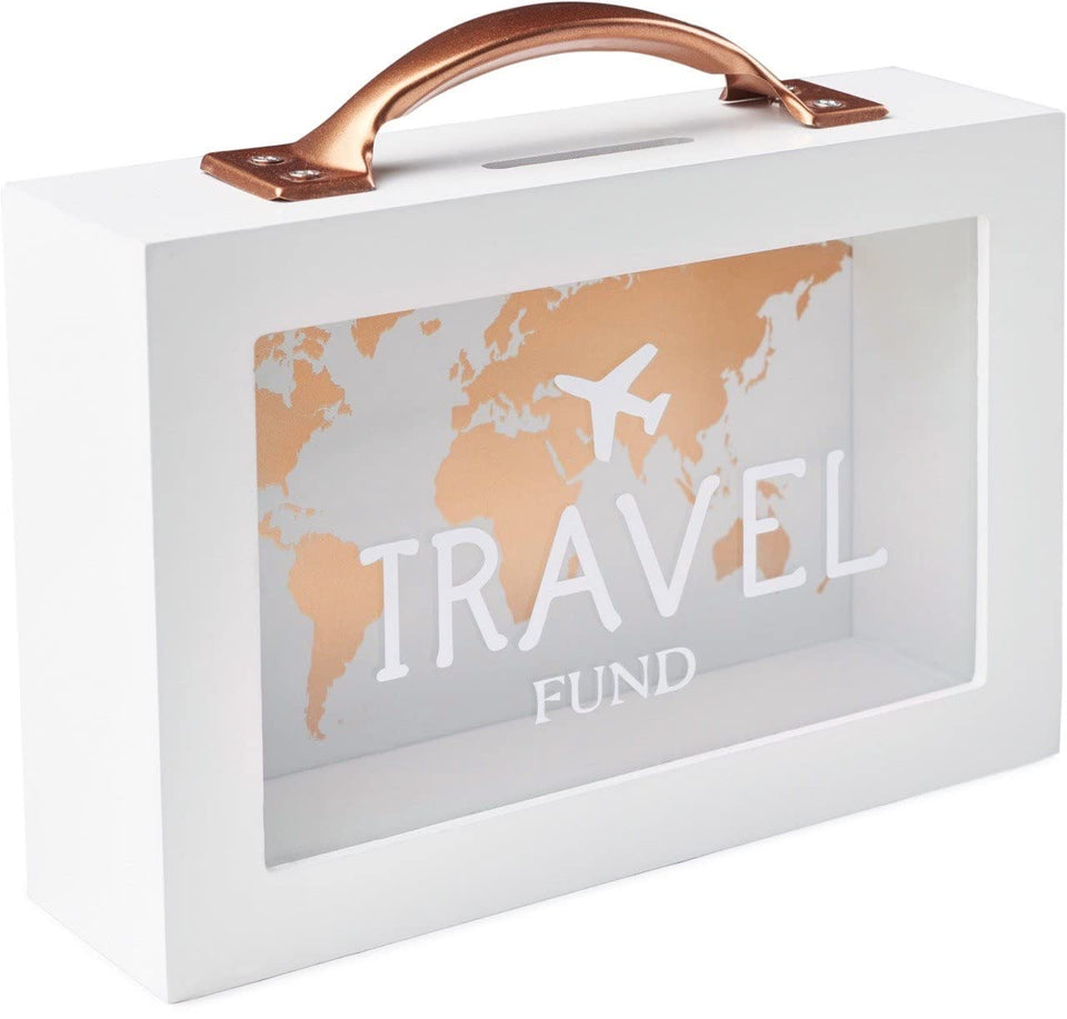 Generic Shadow Money Box Travel Fund top slot for easy deposits.