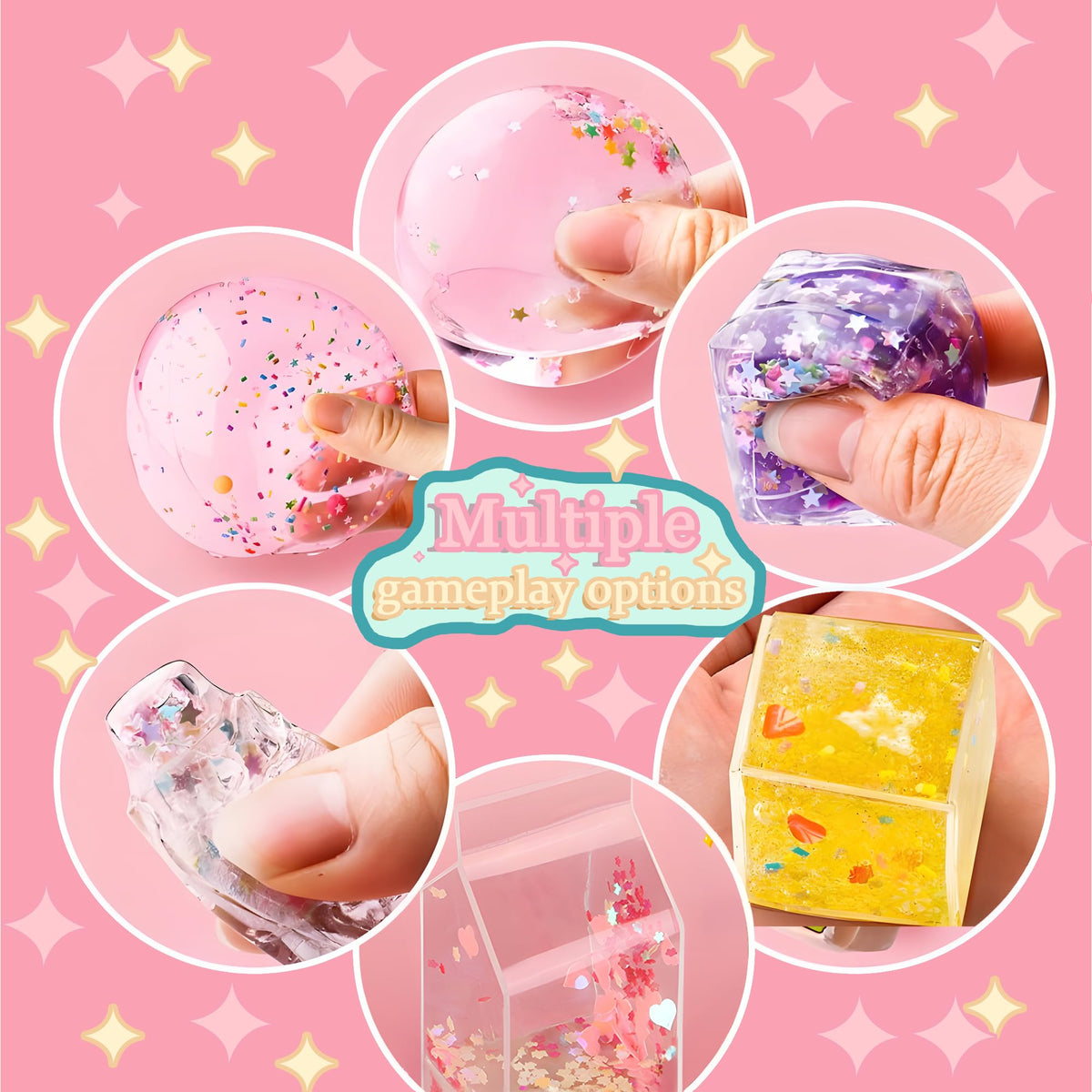 Shaguanchang Nano Tape Bubble Kit glitter packs add sparkle