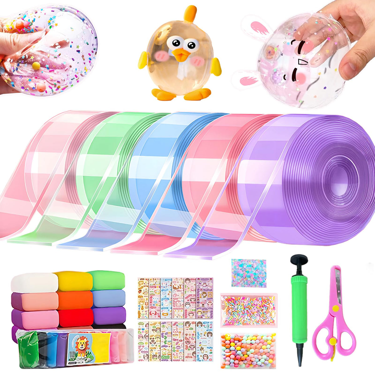 Shaguanchang Nano Tape Bubble Kit pieces for creative crafts
