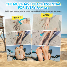 SHAKALO Sand Removal Bag on feet removes sand fast before entering the car