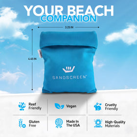 SHAKALO Sand Removal Bag with paws keeps beach play tidy by removing sand