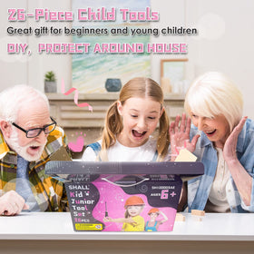 SHALL carabiner clip secures tools during kids' projects.