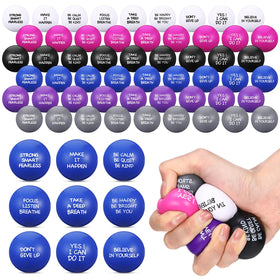 Shappy 54-pcs inspirational stress balls pack with quotes for daily motivation