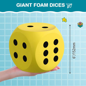 Shappy 6-inch EVA foam dice provide safe, lightweight play for kids and families.