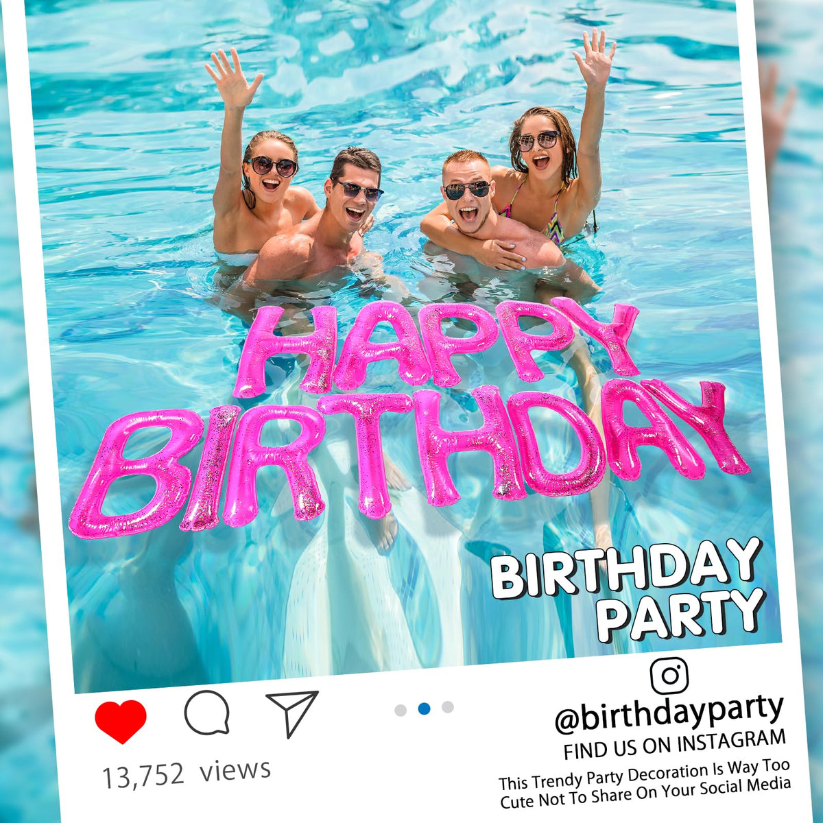 Shappy adhesive dots secure the birthday letters for stable display