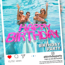 Shappy adhesive dots secure the birthday letters for stable display