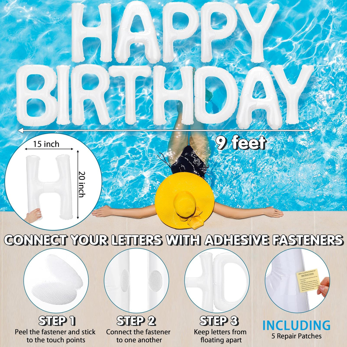 Shappy adhesive dots for letters secure the display with ease.