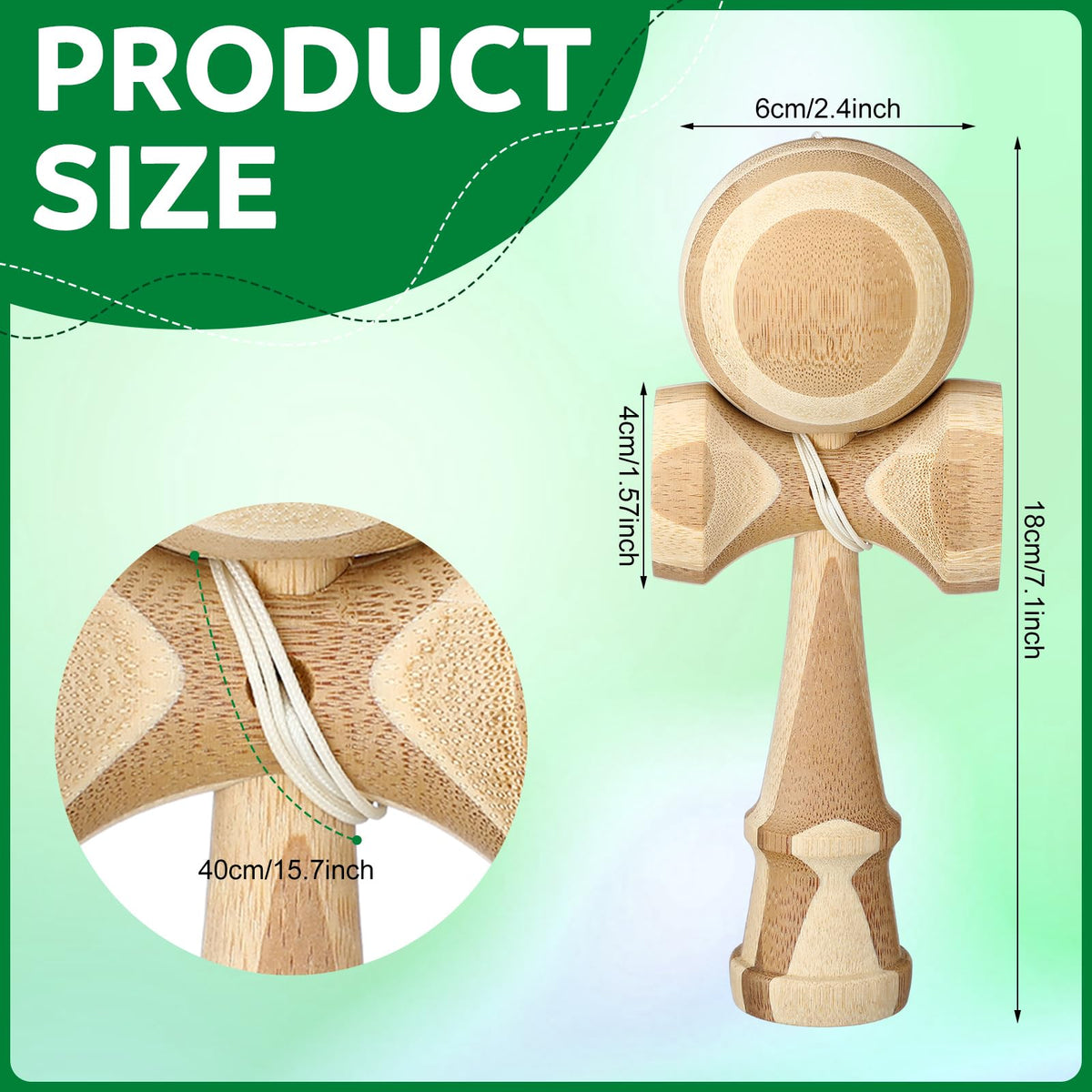 Shappy bamboo kendama lightweight-durable build, great for portable play.