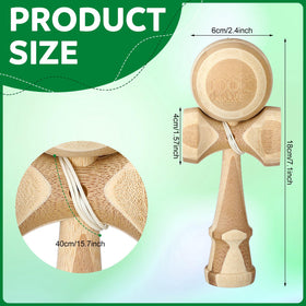 Shappy bamboo kendama lightweight-durable build, great for portable play.