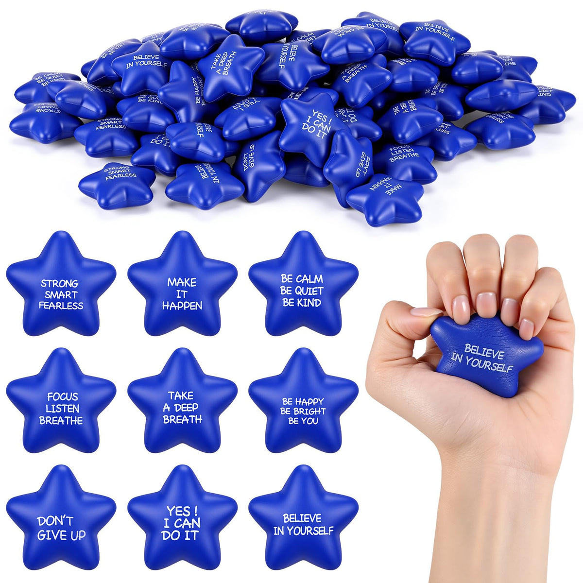 Shappy blue star stress relief ball pack for focus and calm in daily life.
