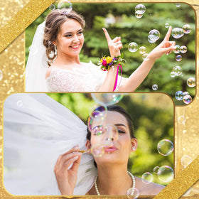 Shappy bubble wands provide a festive, kid-friendly activity during receptions.