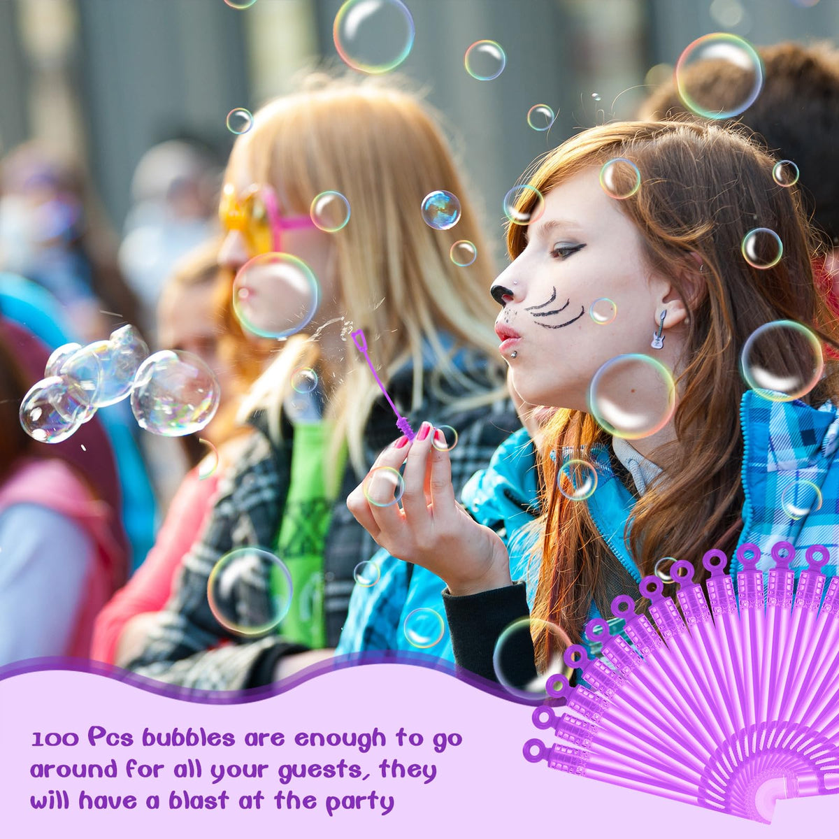 Shappy bulk 100-pcs bubble wands ideal for gifts and party favors.