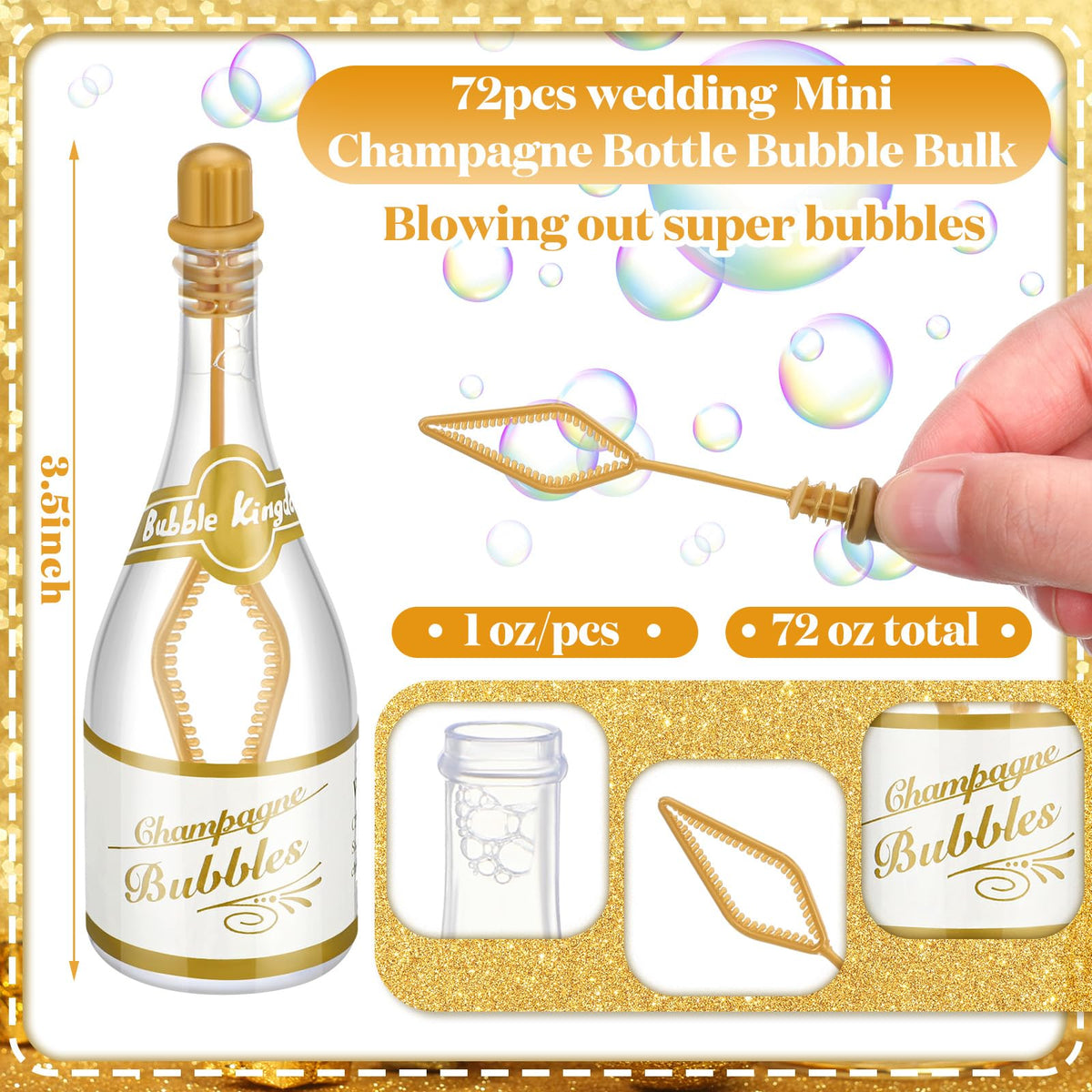 Shappy bulk 72pcs bubble wands ideal for easy party favors at large gatherings.