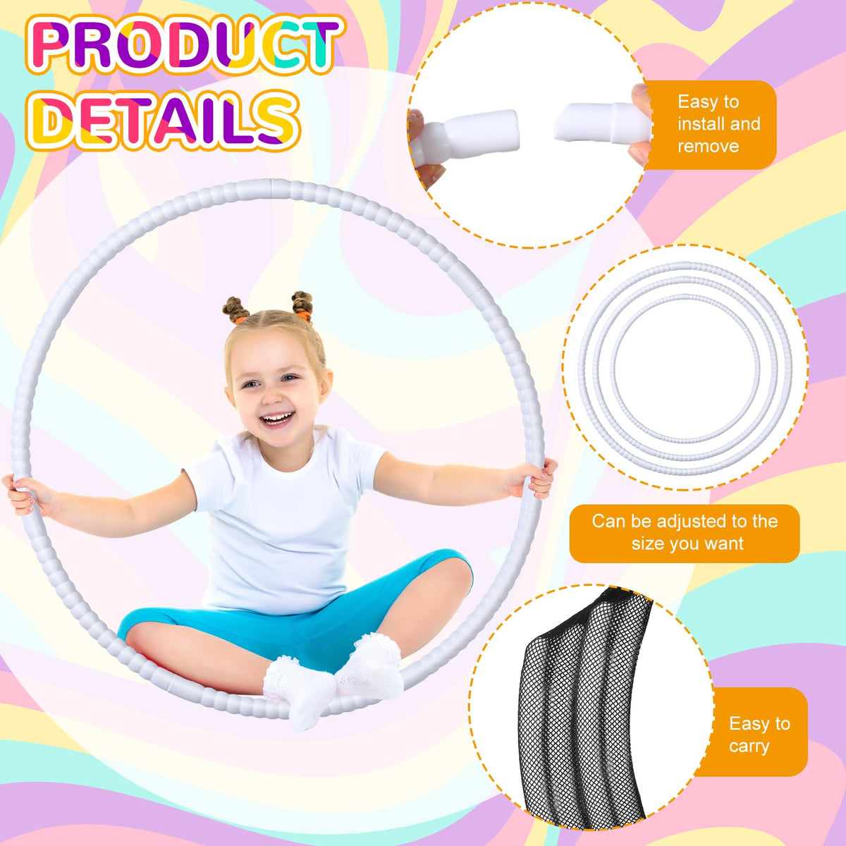 Shappy colorful hoops for teens encouraging active play and coordination.
