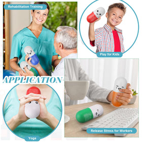 Shappy compact desk-sized stress ball fits neatly beside a monitor