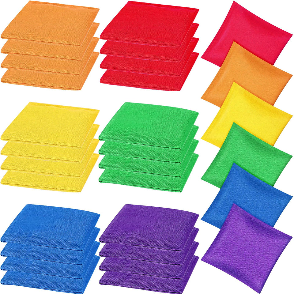 Shappy cornhole bags with bright colors and durable nylon shell for outdoor toss