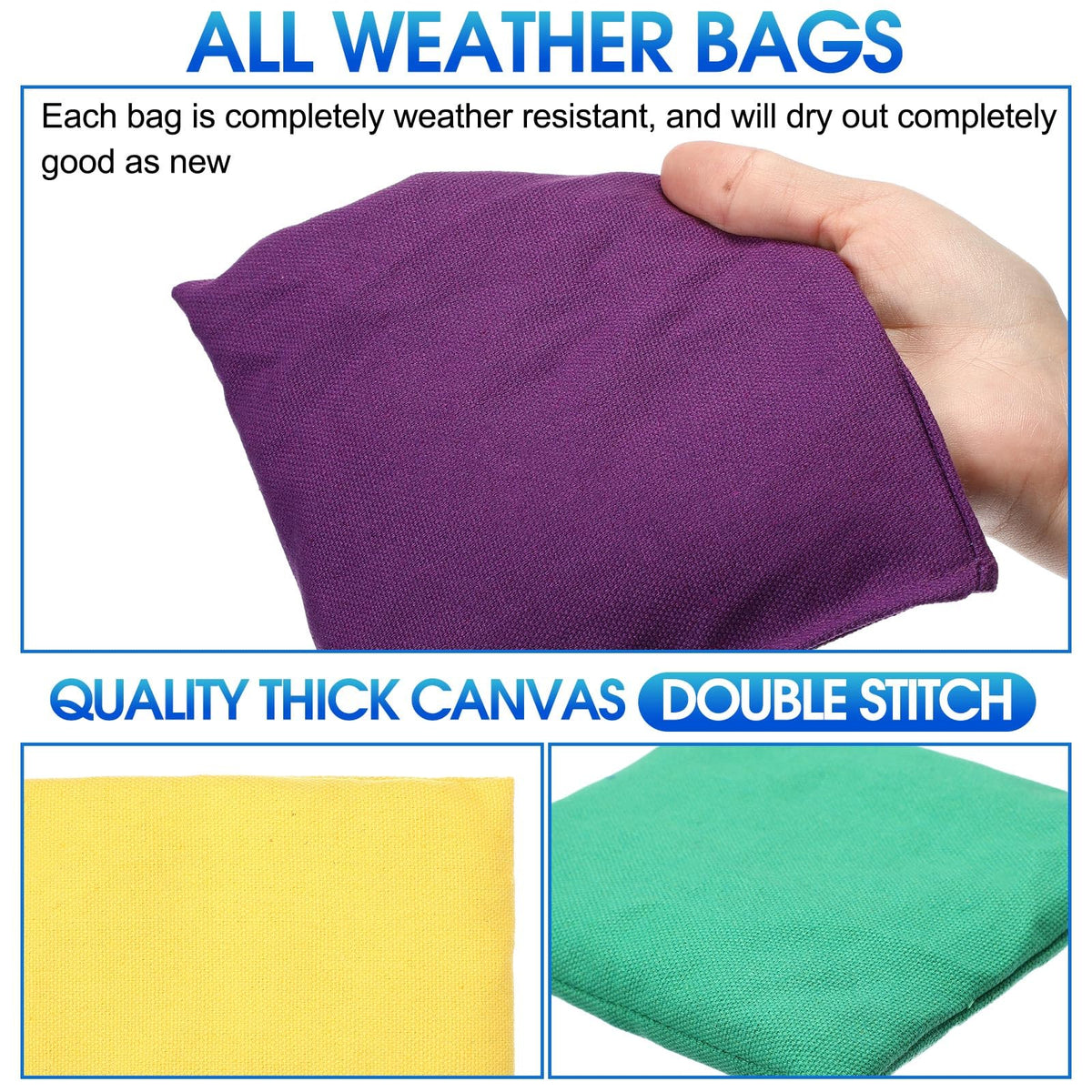 Shappy cornhole bags 24-pack in vibrant colors for parties