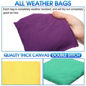 Shappy cornhole bags 24-pack in vibrant colors for parties