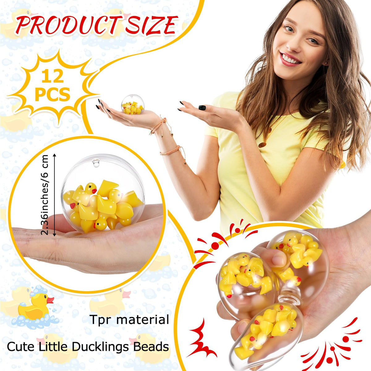Shappy duck stress ball 2.36 inch portable for on the go relief.