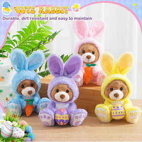 Shappy Easter bunny plush blue, durable and cuddle-friendly for kids