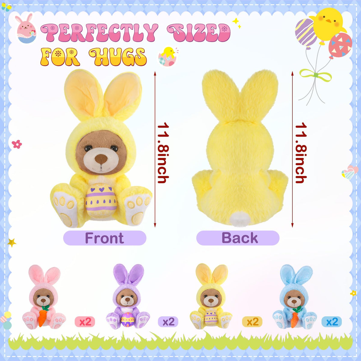 Shappy Easter bunny plush pink, soft touch for cozy bedtime hugs