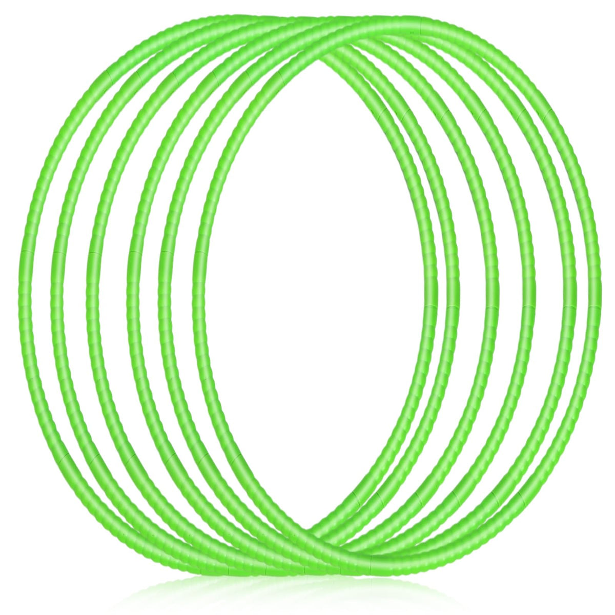 Shappy exercise hoop green 6-pack for outdoor play and training fun.