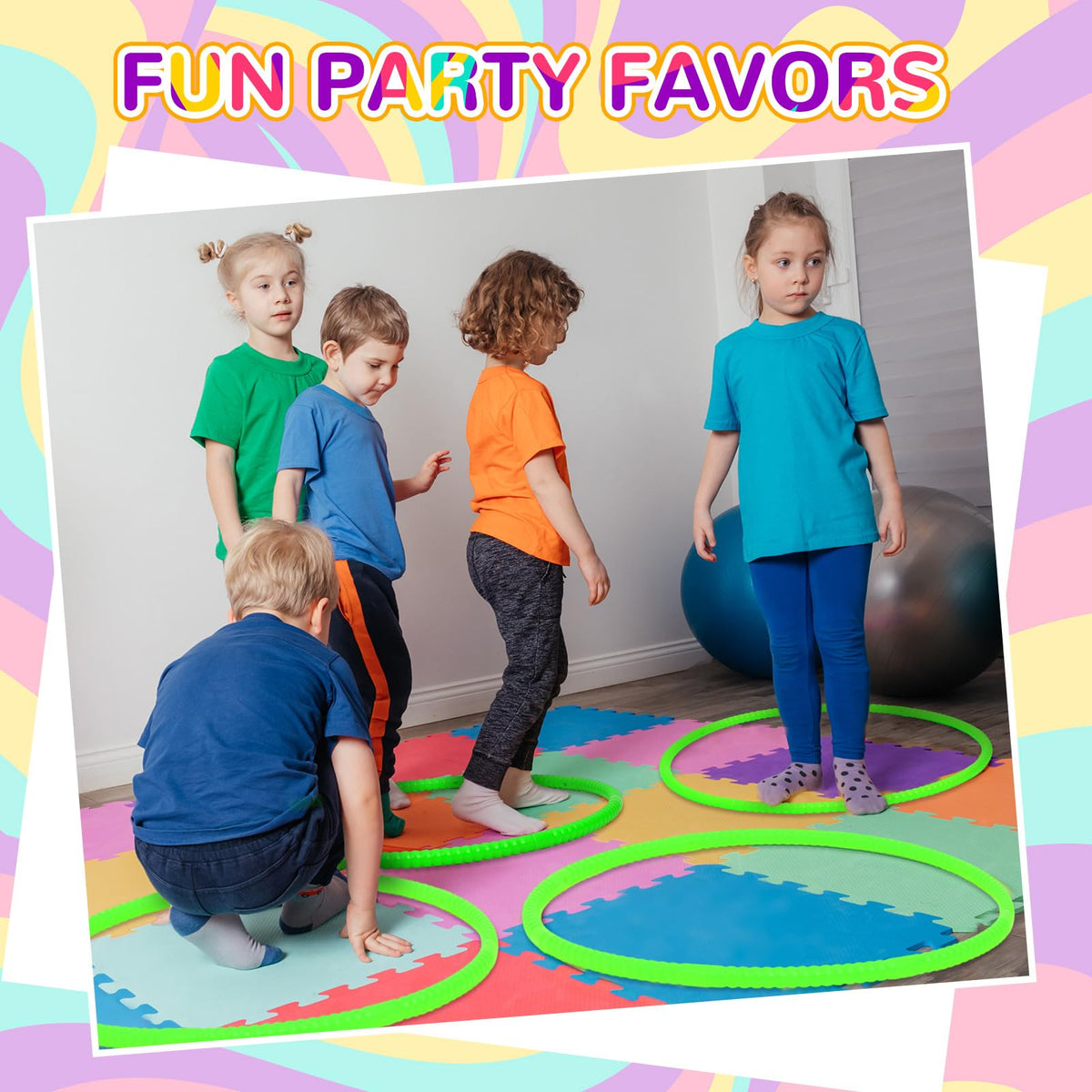 Shappy garland-decoration-use hoops double as festive garlands and party decor.