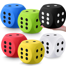 Shappy giant foam dice multicolor 4-pack for engaging game nights and learning.