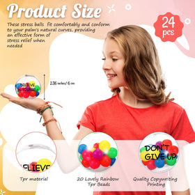 Shappy stress balls with inner colorful beads provide tactile focus during use